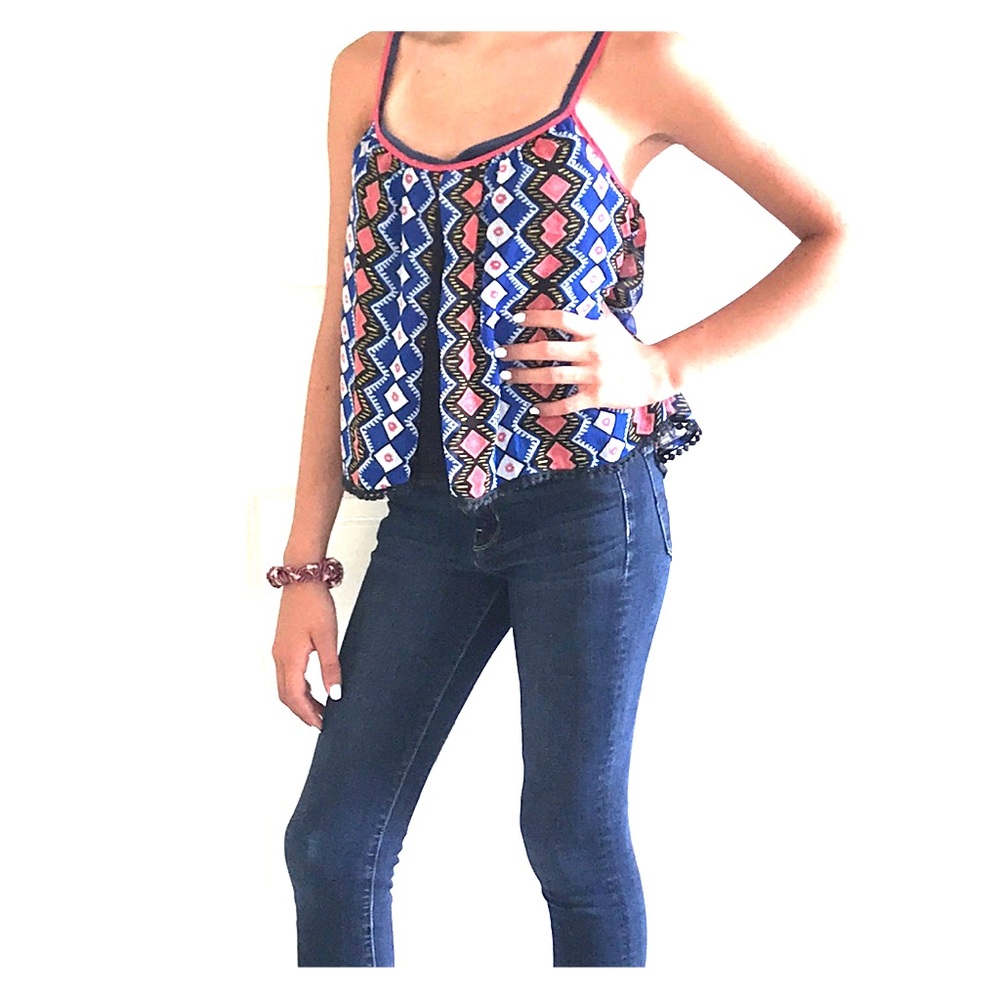 Girls vibrant color sheer top